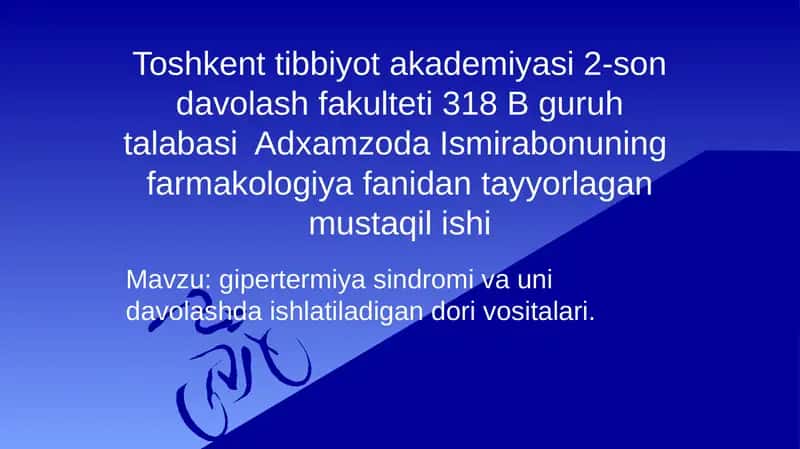 Gipertermiya sindromi 1