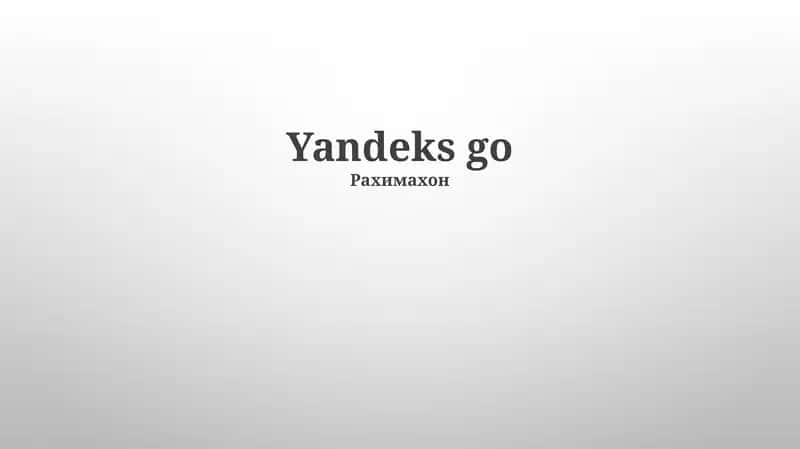Yandex Go 1