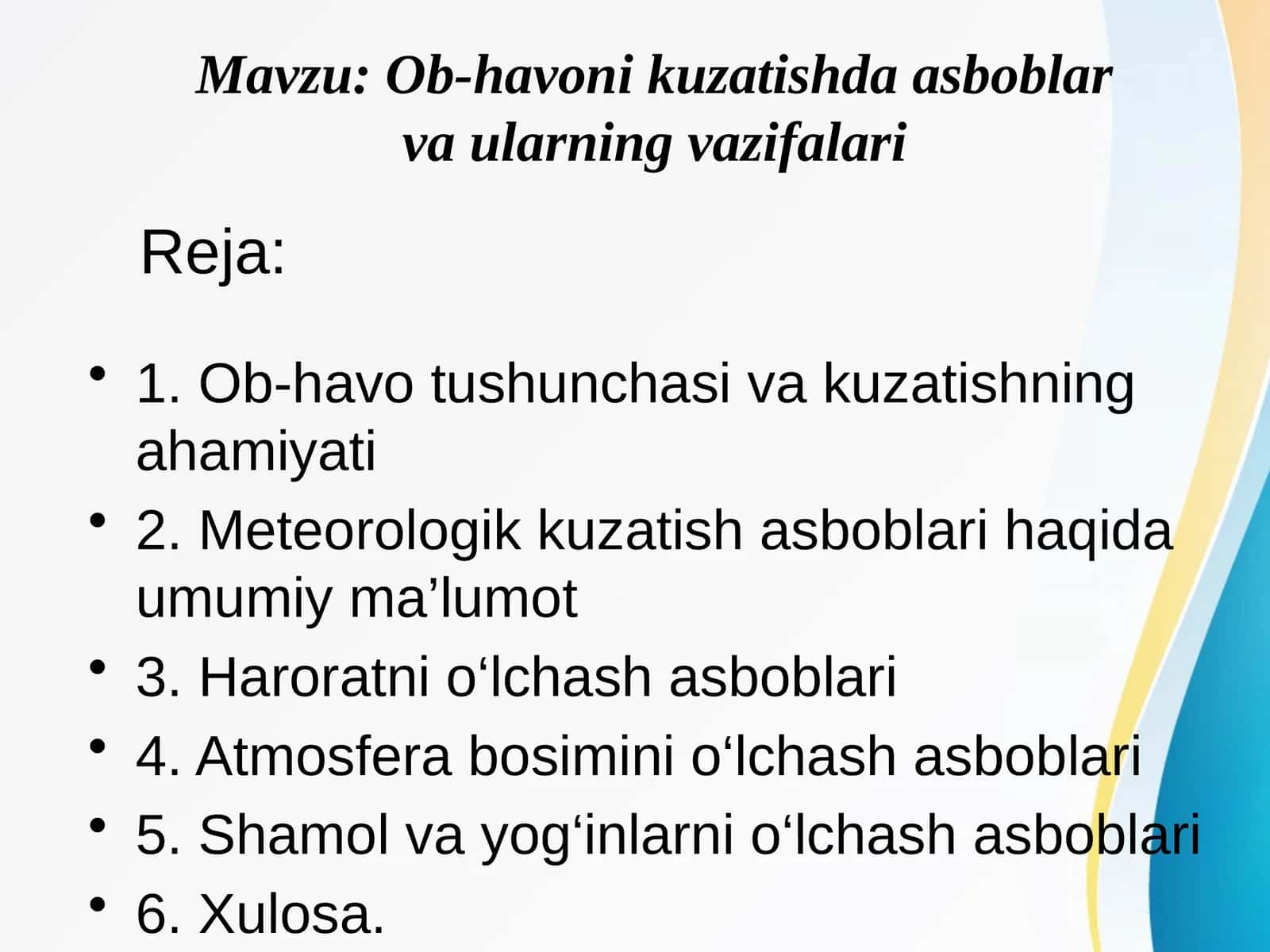 Ob-havoni kuzatishda asboblar va ularning vazifalari 1