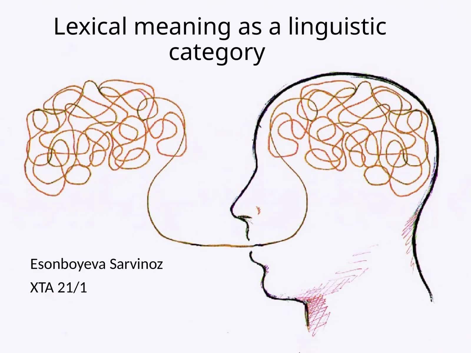 Lexical meaning as a linguistic category 1