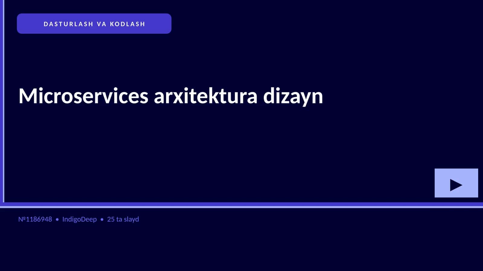 Microservices arxitektura dizayn 1