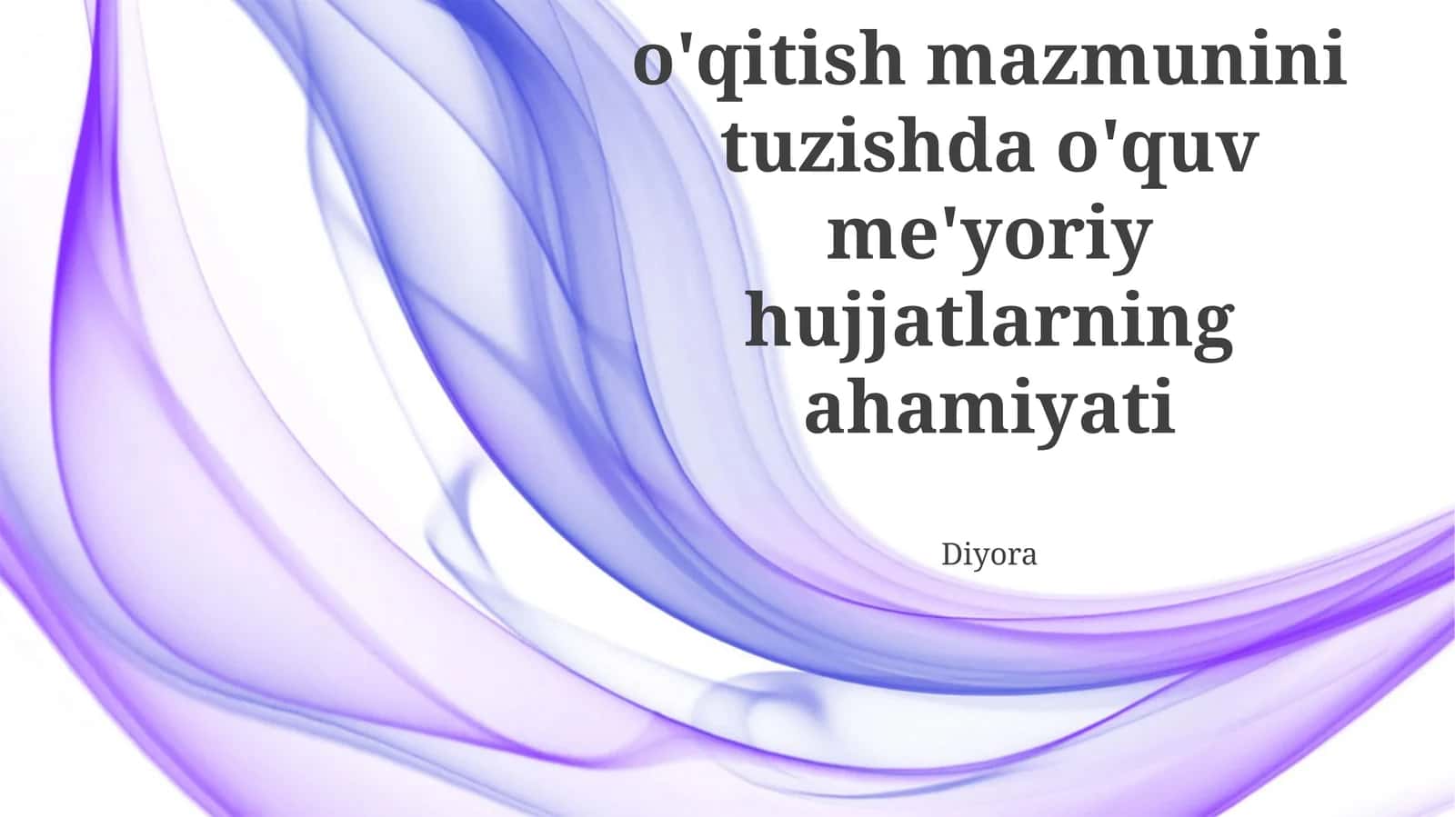 Ta'lim mazmuni va o'qitish mazmunini tuzishda o'quv me'yoriy hujjatlarning ahamiyati 1