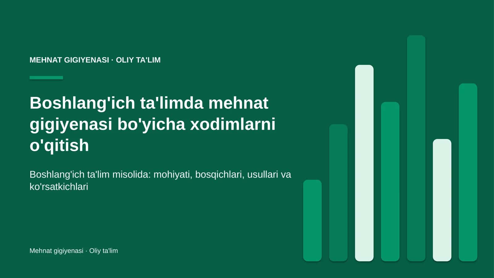 Mehnat gigiyenasi bo'yicha xodimlarni o'qitish 1