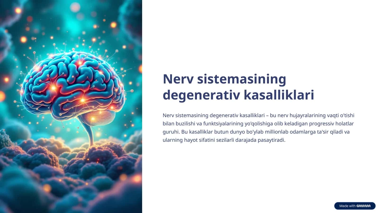 Nerv sistemasining degenerativ kasalliklari 1