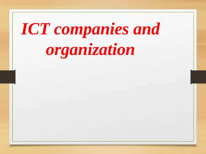 Integrated Control Technology (ICT) 1