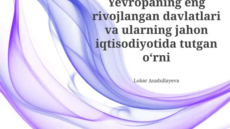 Jahon Liderligi: 21-asrda Yevropaning ta'siri 1