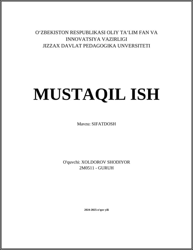 SIFATDOSH 1