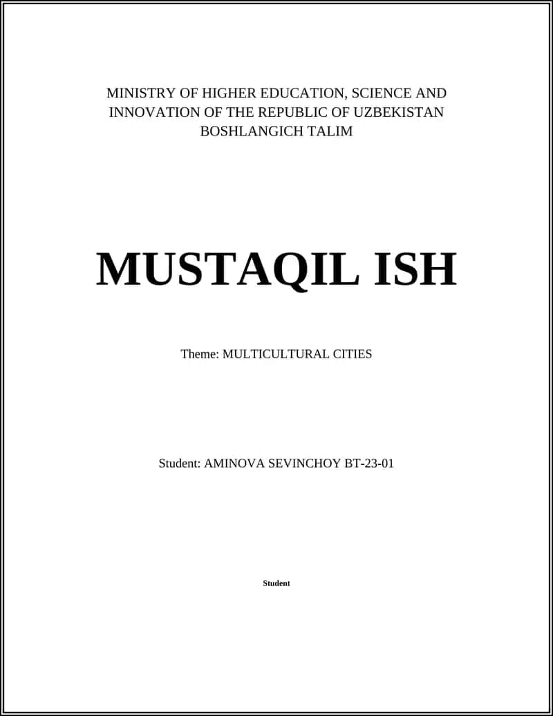 BOSHLANGICH TALIM 1