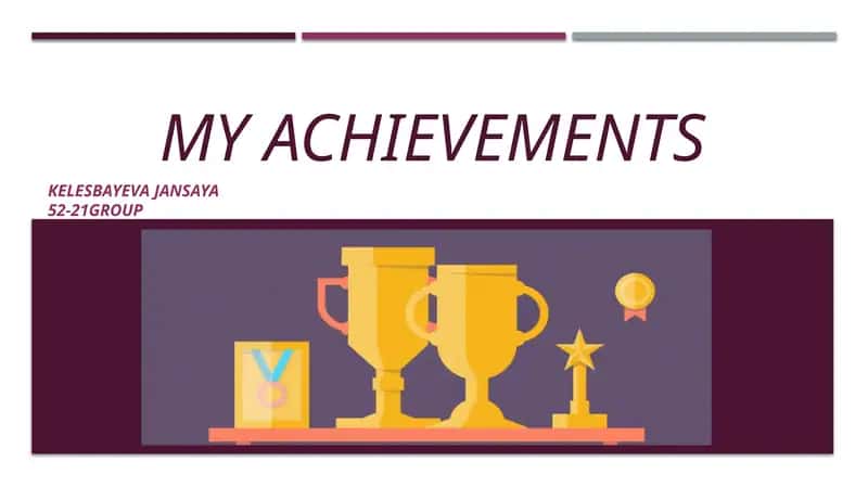 My achievements 1
