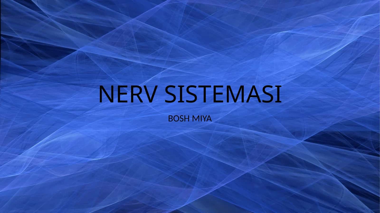 NERV SISTEMASI 1
