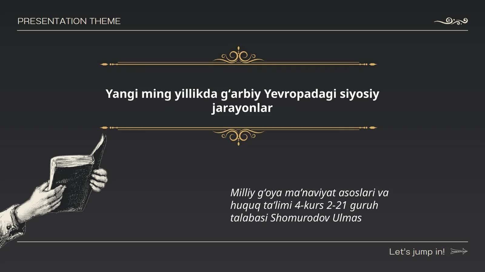 Yangi ming yillikda gʻarbiy Yevropadagi siyosiy jarayonlar 1