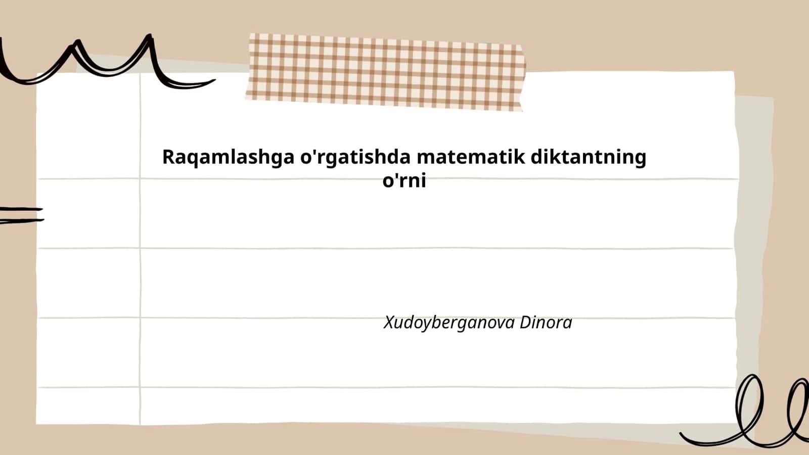 Matematik diktantlar va raqamli savodxonlik 1