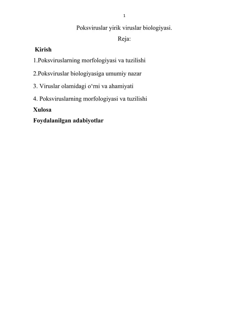 Poksviruslar biologiyasi 1