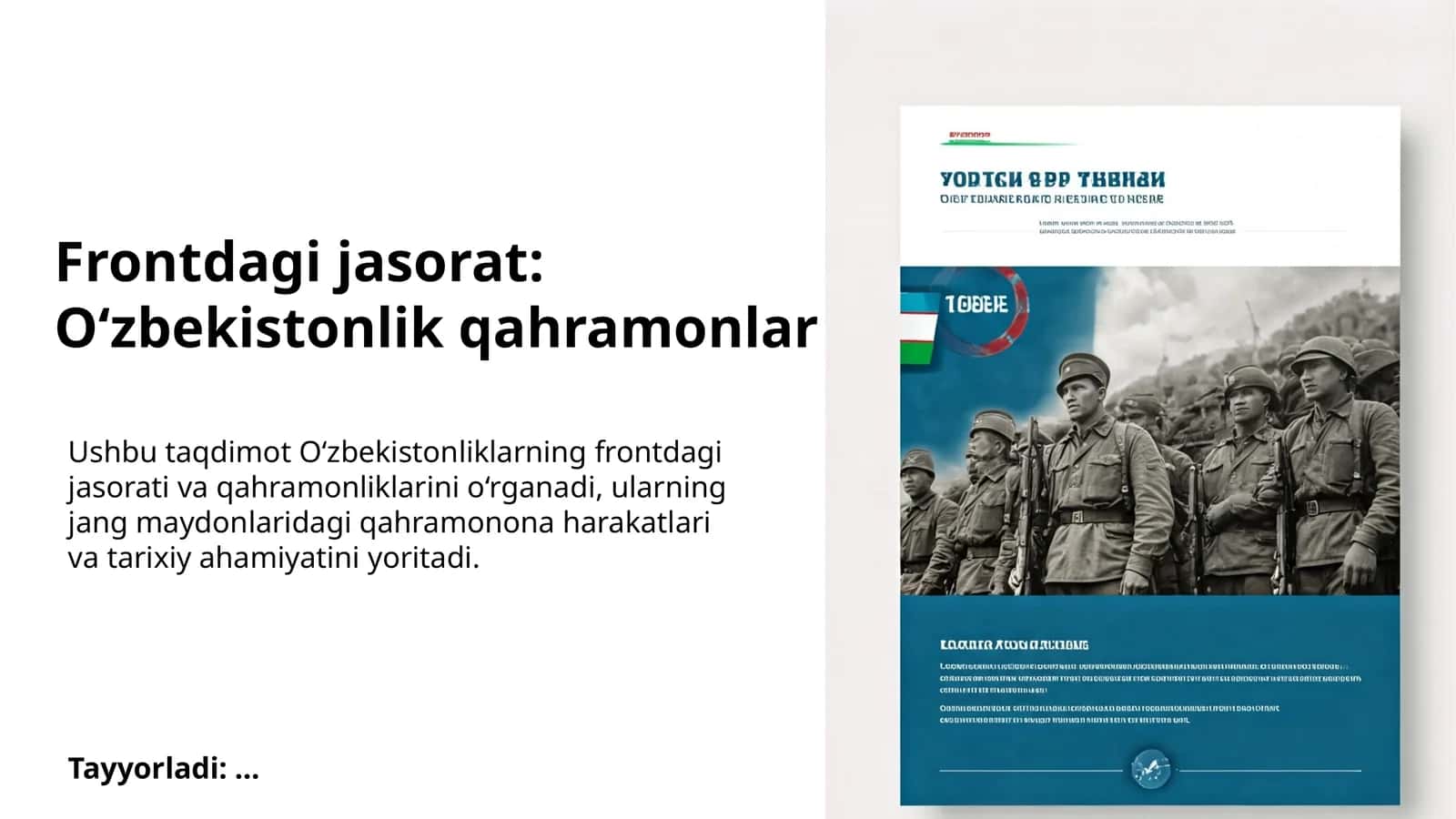 Frontdagi jasorat: O‘zbekistonlik qahramonlar 1