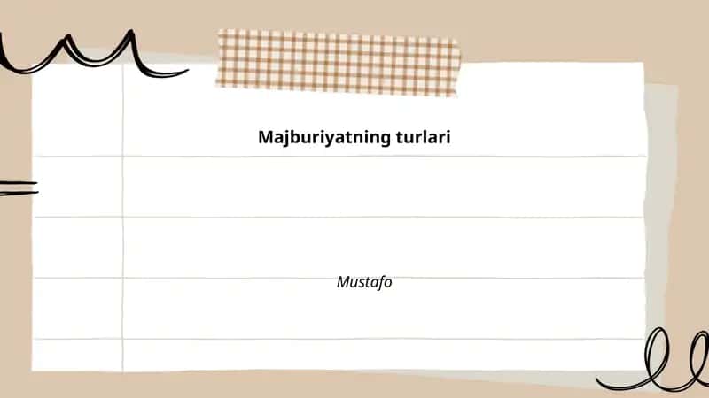 Majburiyatning turlari 1