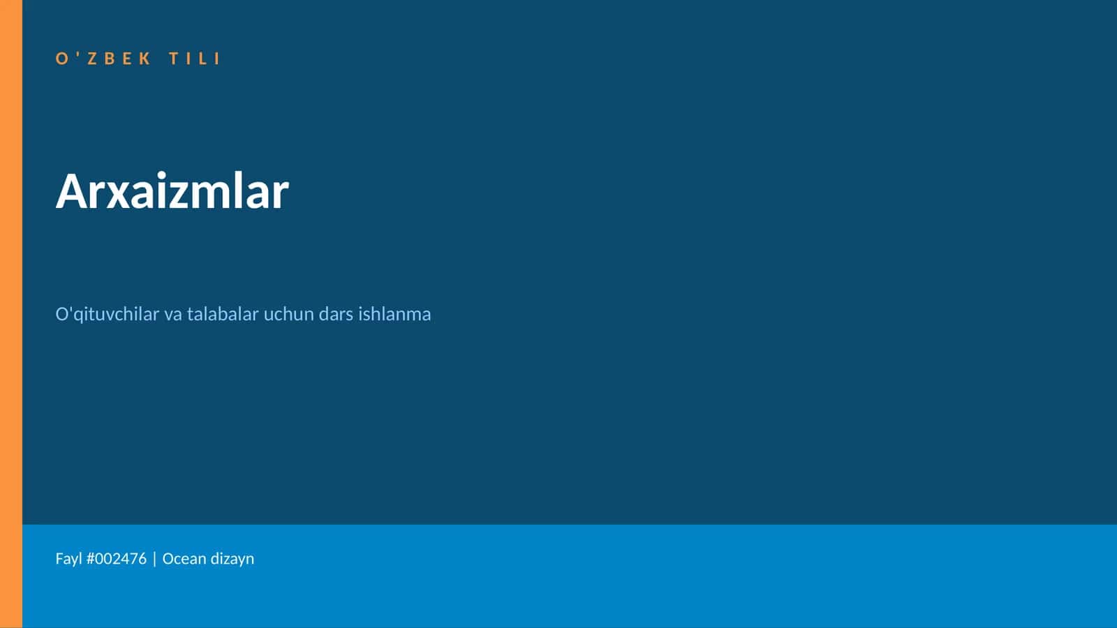 O'zbek Tili Arxaizmlar 1
