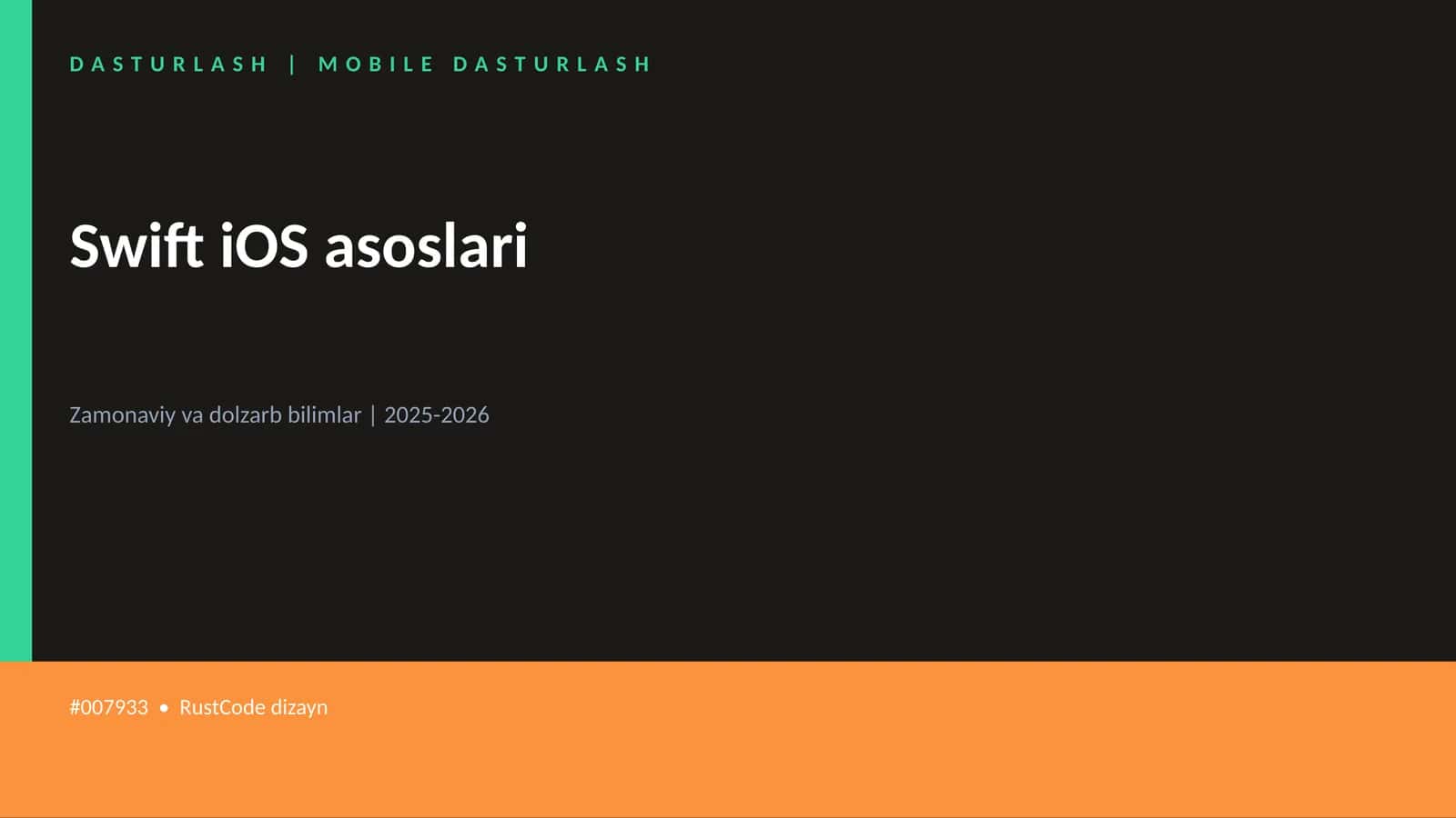 Swift iOS asoslari 1