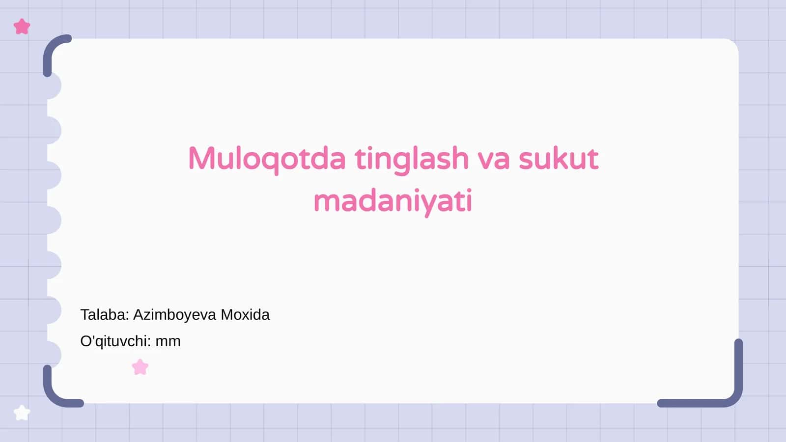 Muloqotda tinglash va sukut madaniyati 1