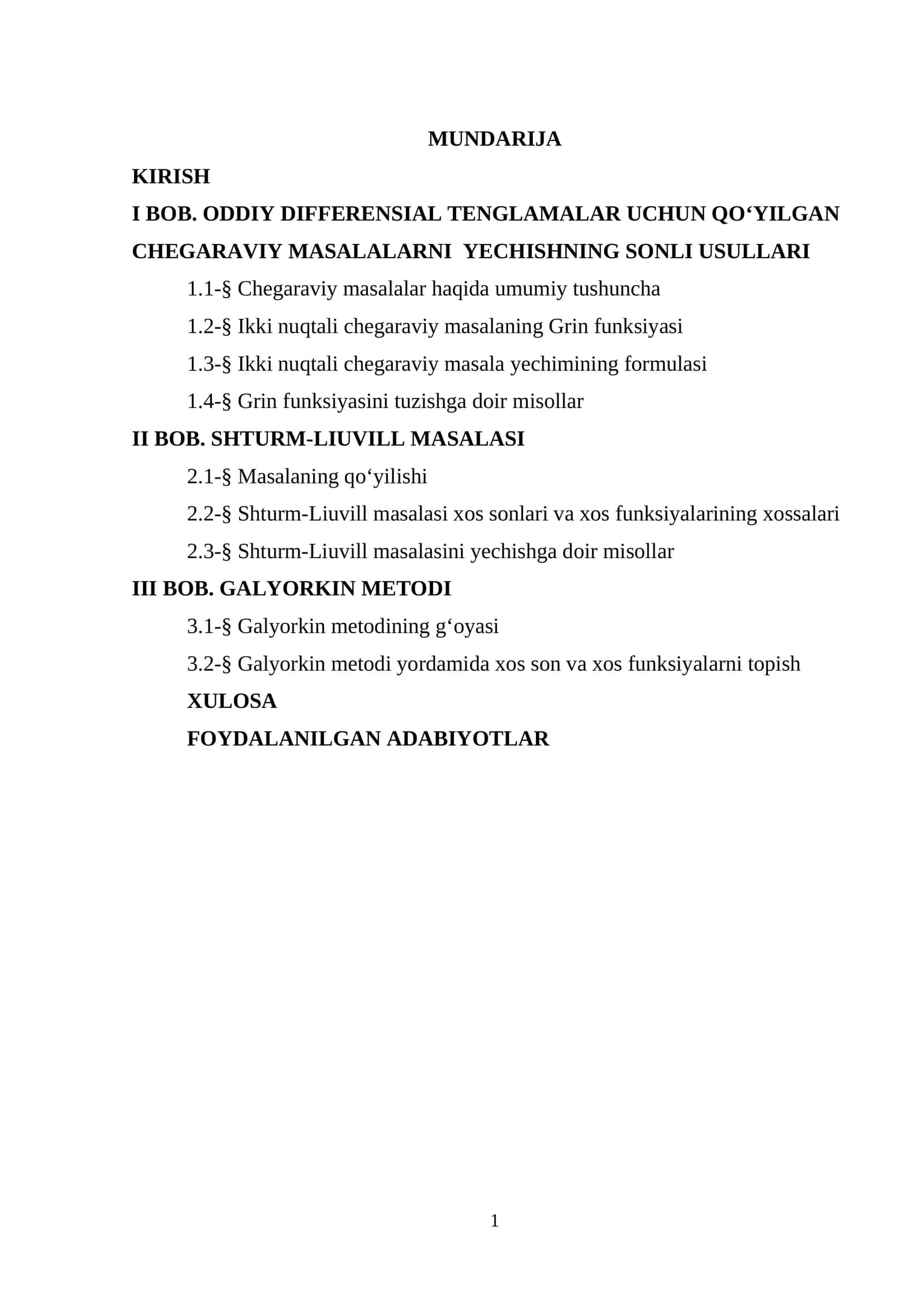 Oddiy differensial tenglamalar 1