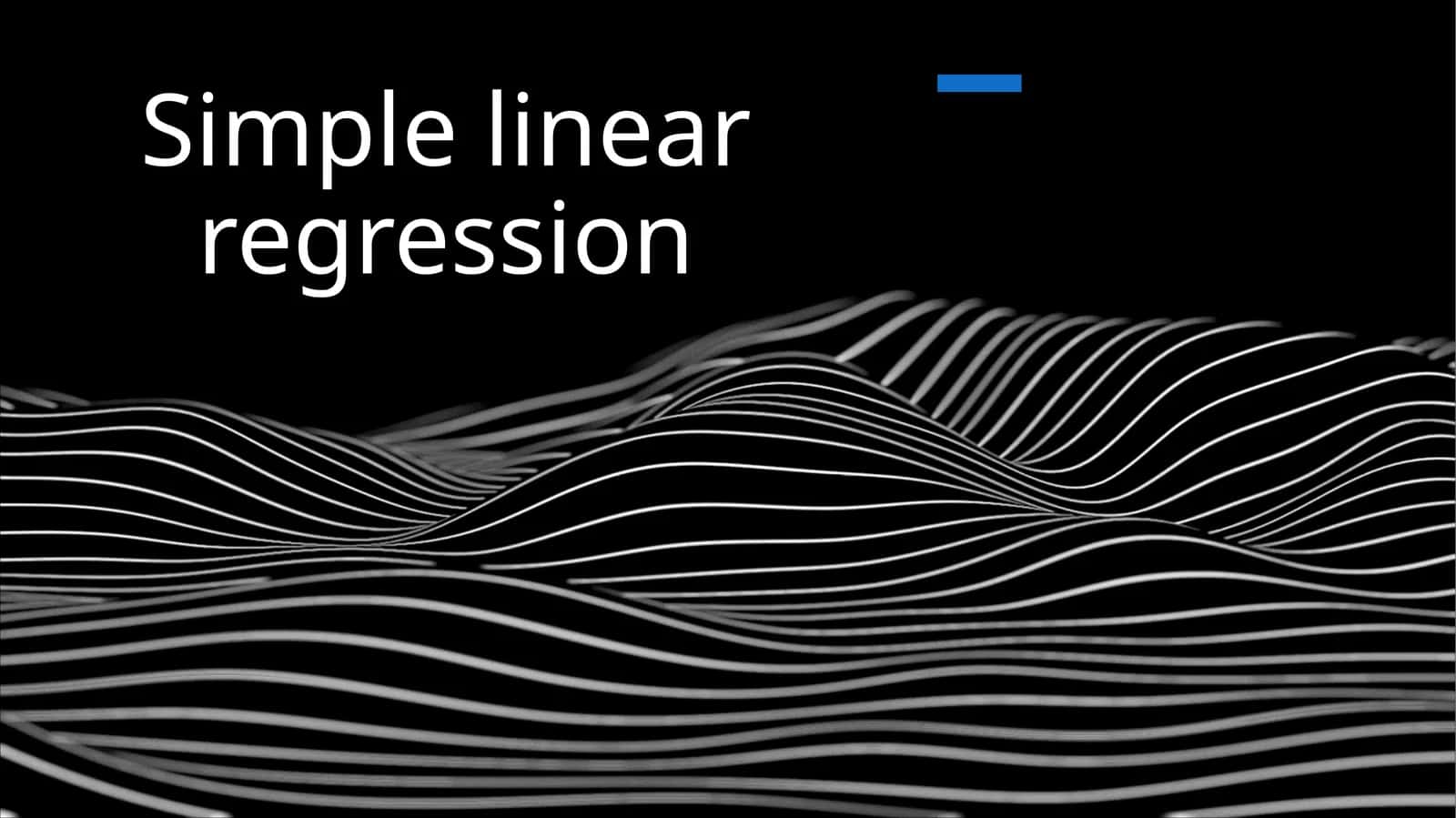 Simple linear regression 1