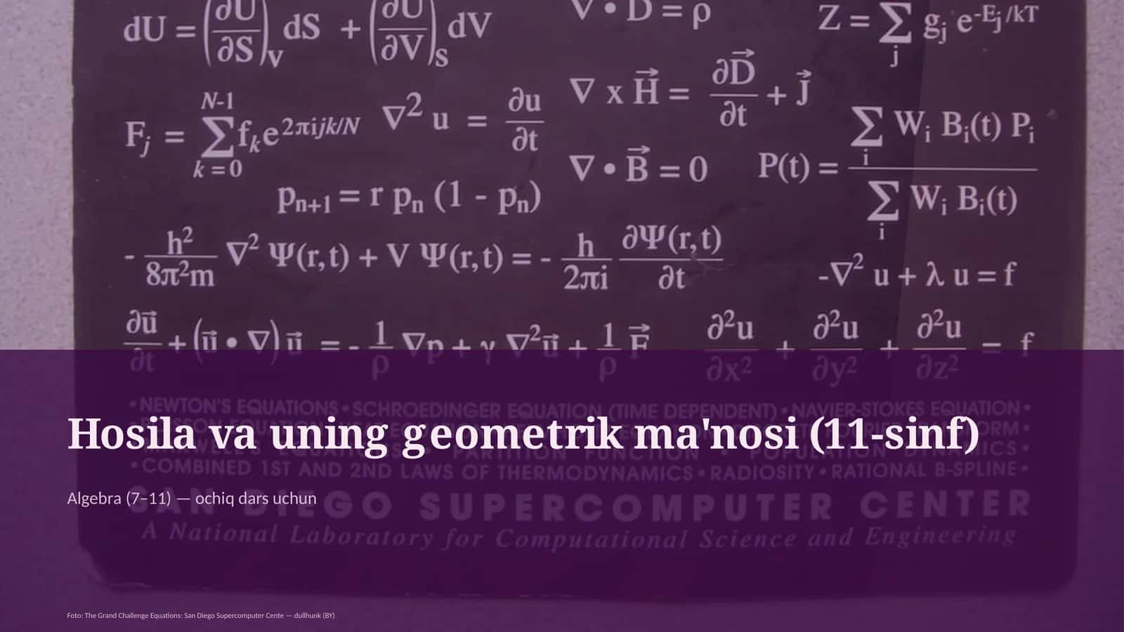 Hosila va uning geometrik ma'nosi (11-sinf) 1