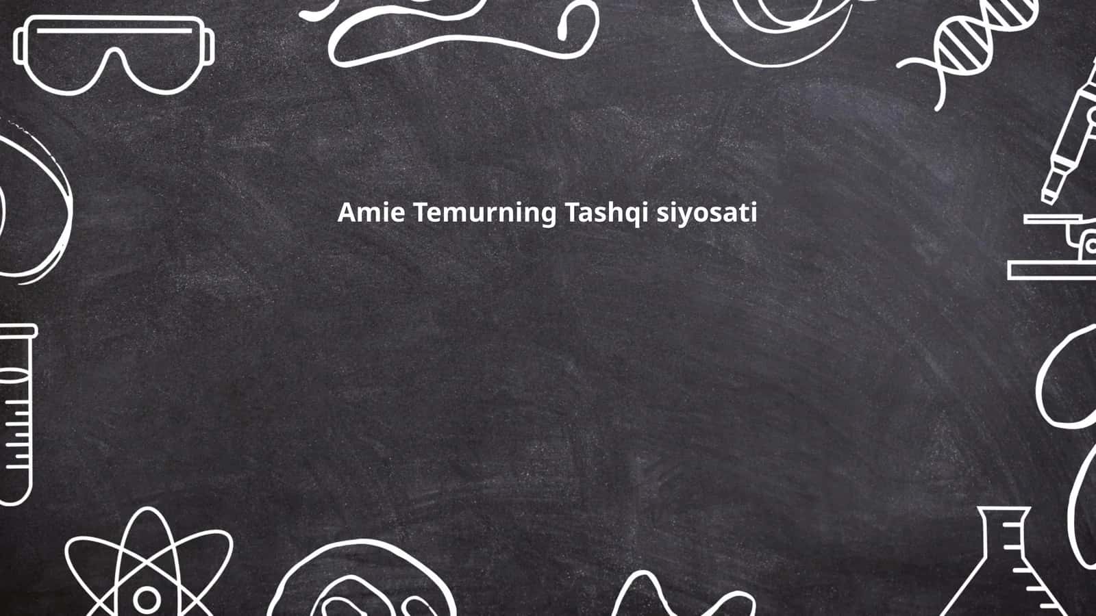 Amie Temurning Tashqi siyosati 1