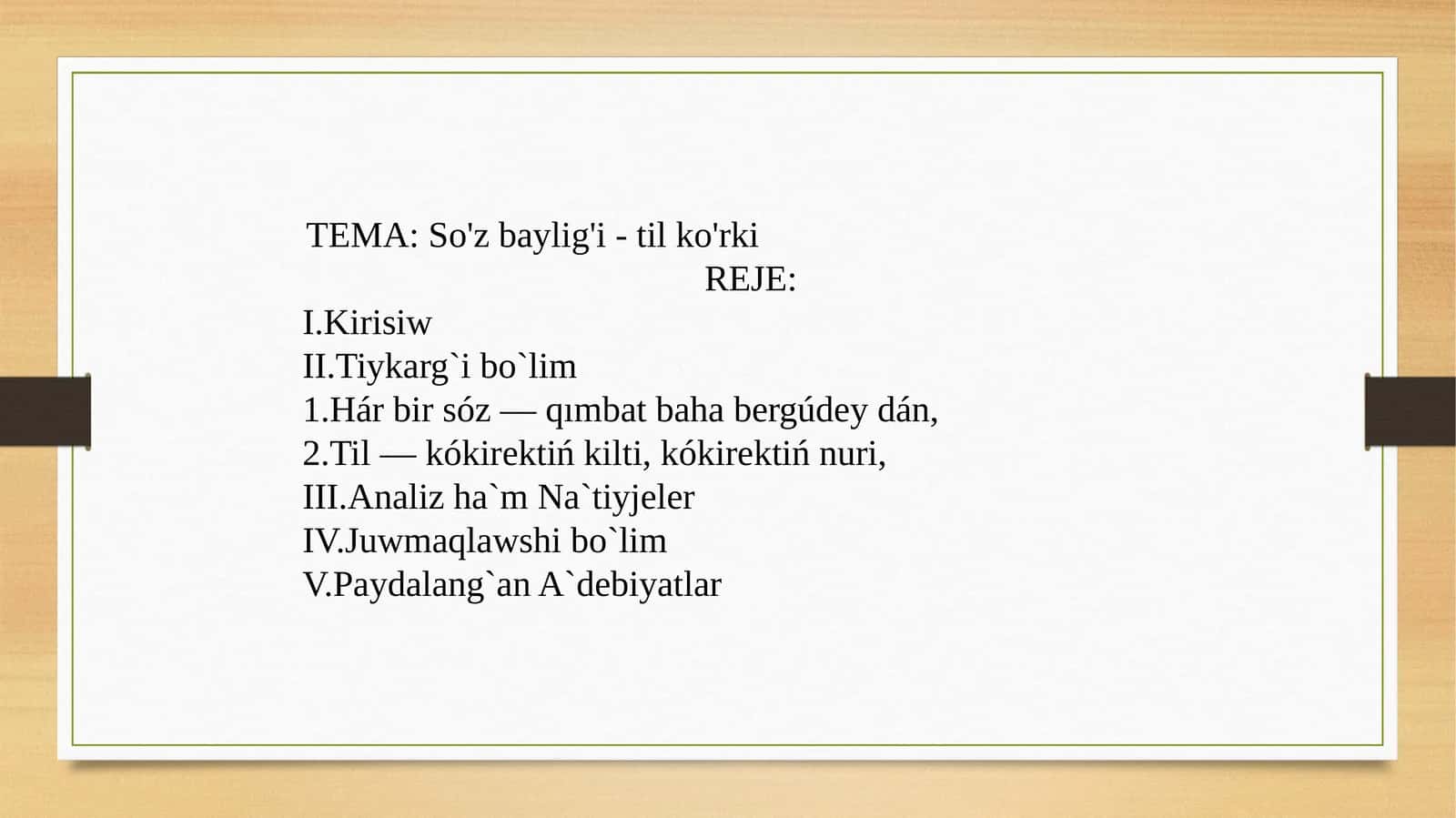 So'z baylig'i - til ko'rki 1