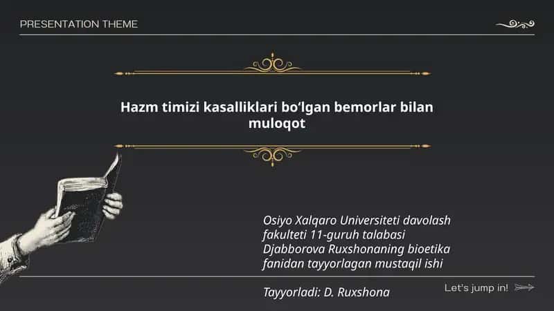 Bioetika fanidan tayyorlagan mustaqil ish 1
