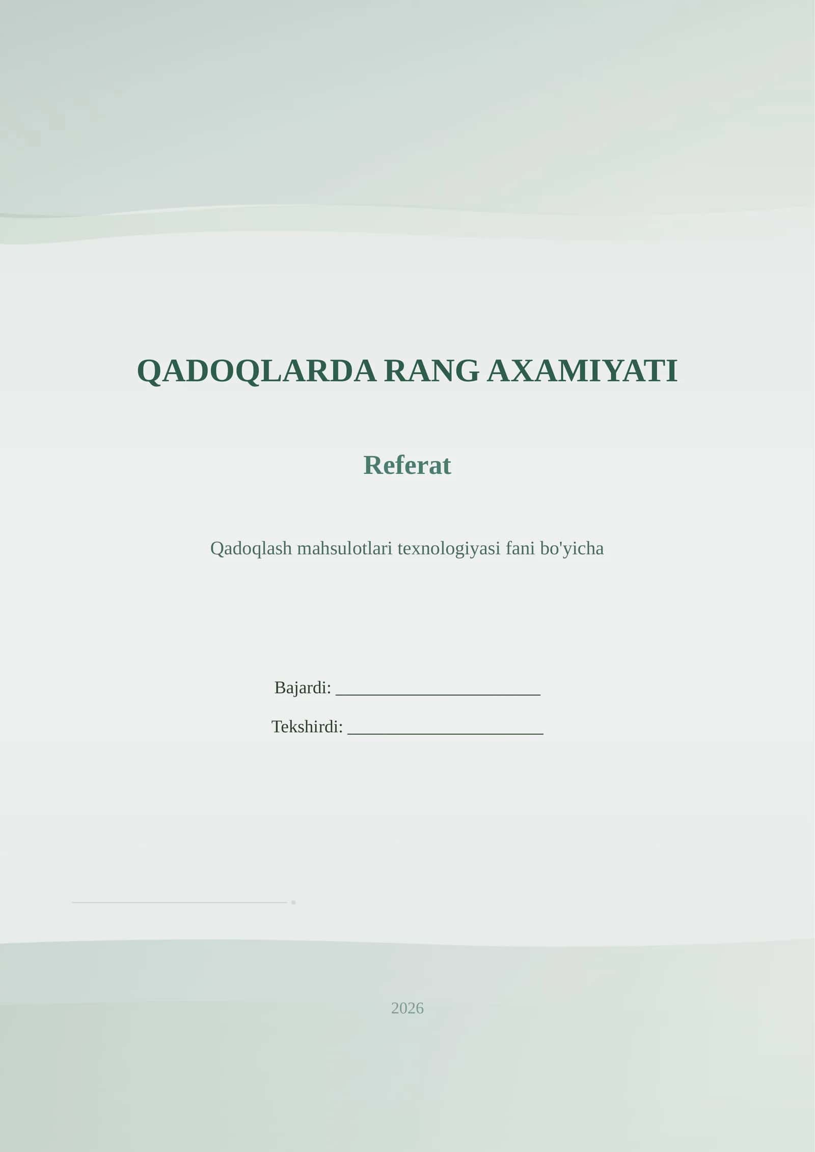 QADOQLARDA RANG AXAMIYATI 1