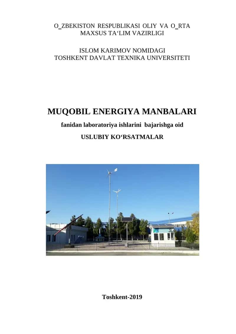 Muqobil energiya manbalari 1