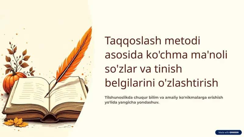 Taqqoslash metodi 1