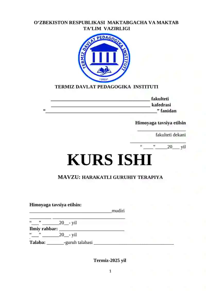 HARAKATLI GURUHIY TERAPIYA