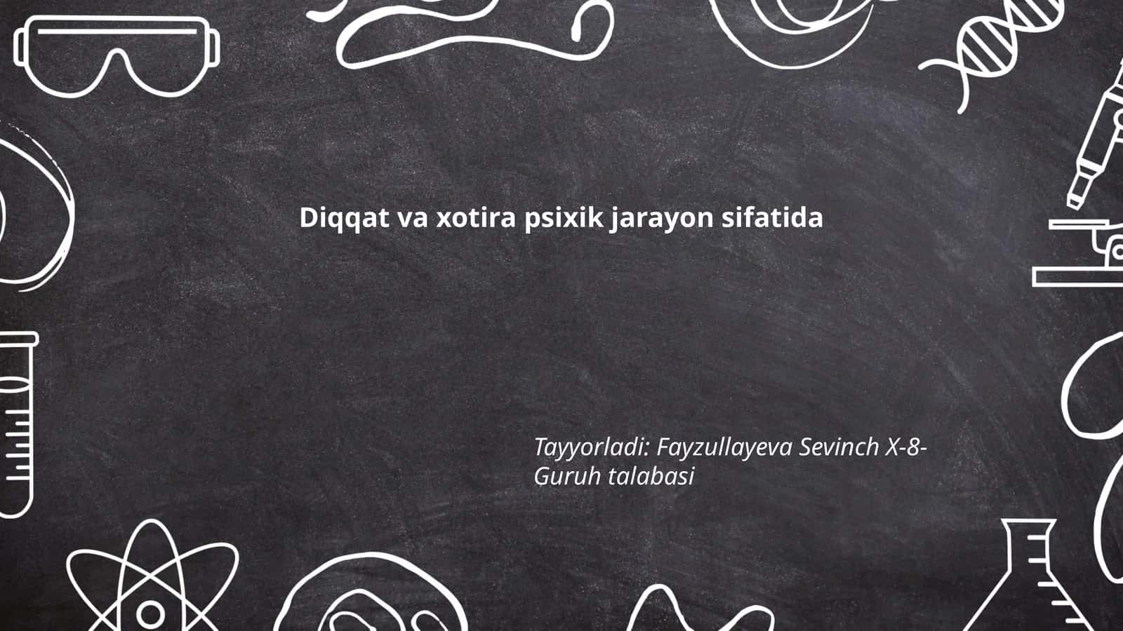 Diqqat va xotira tushunchalari 1