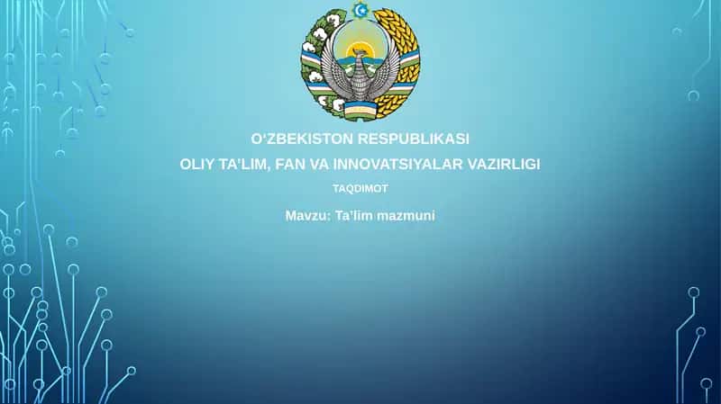 Ta'lim mazmuni 1