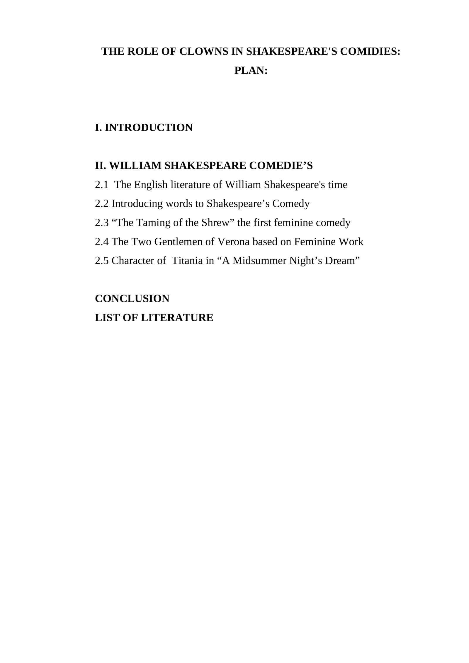 Women images in Shakespeare’s comedies 1