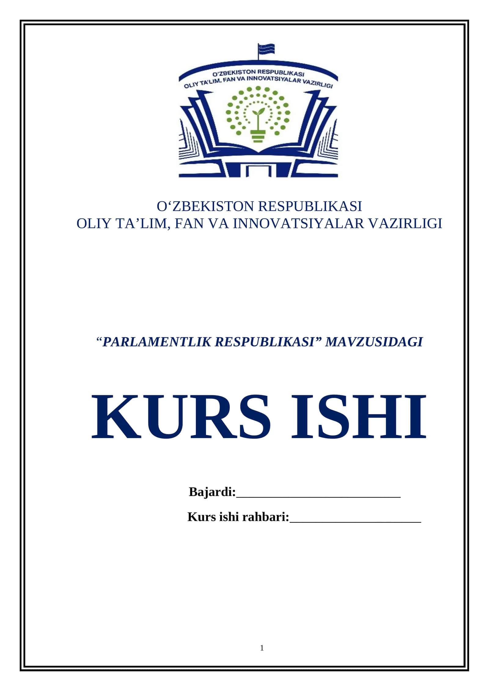 PARLAMENTLIK RESPUBLIKASI 1
