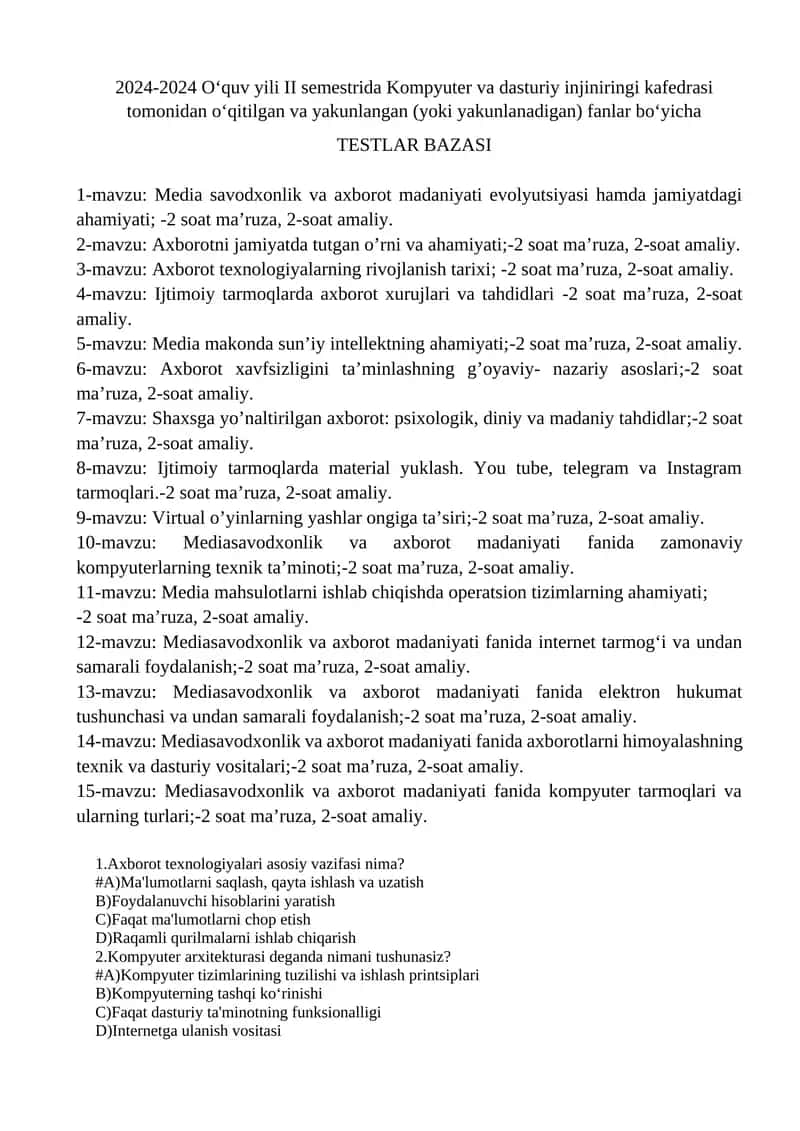 Kompyuter va dasturiy injiniringi 1