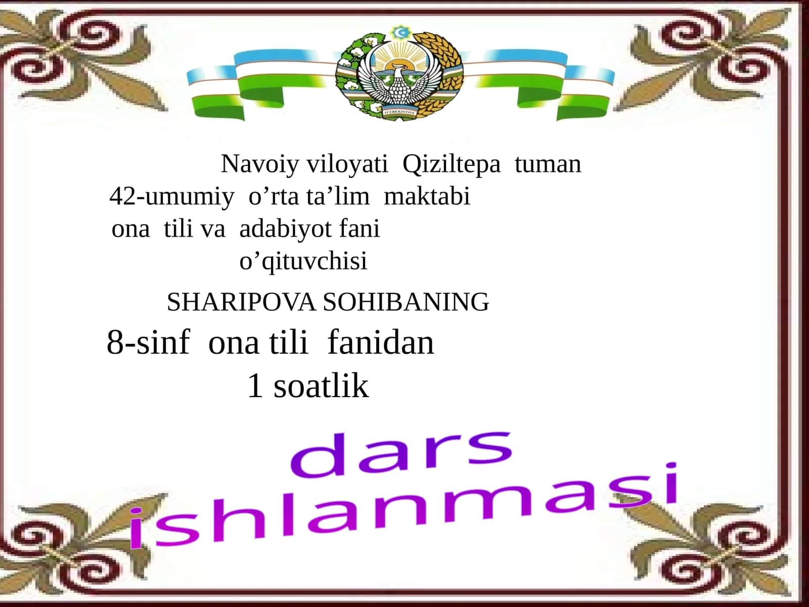 ANIQLOVCHI HAQIDA UMUMIY MA’LUMOT 1