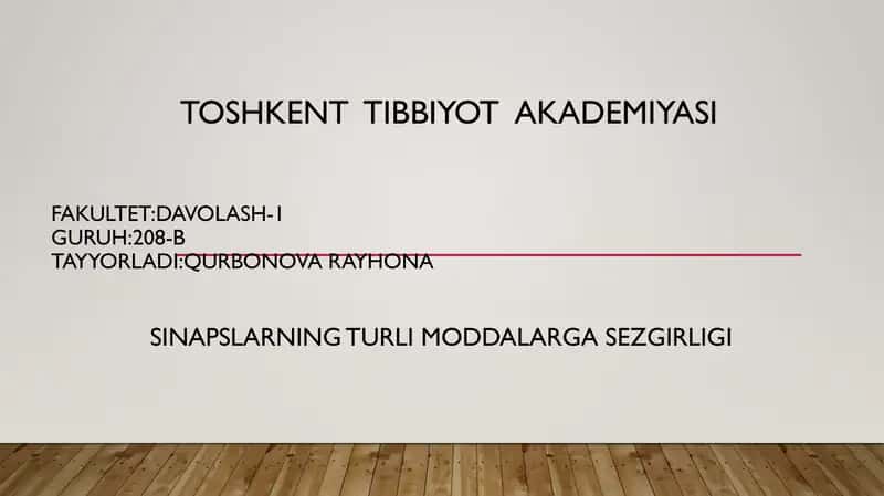 Sinapslar turlari va ularning xususiyatlari 1
