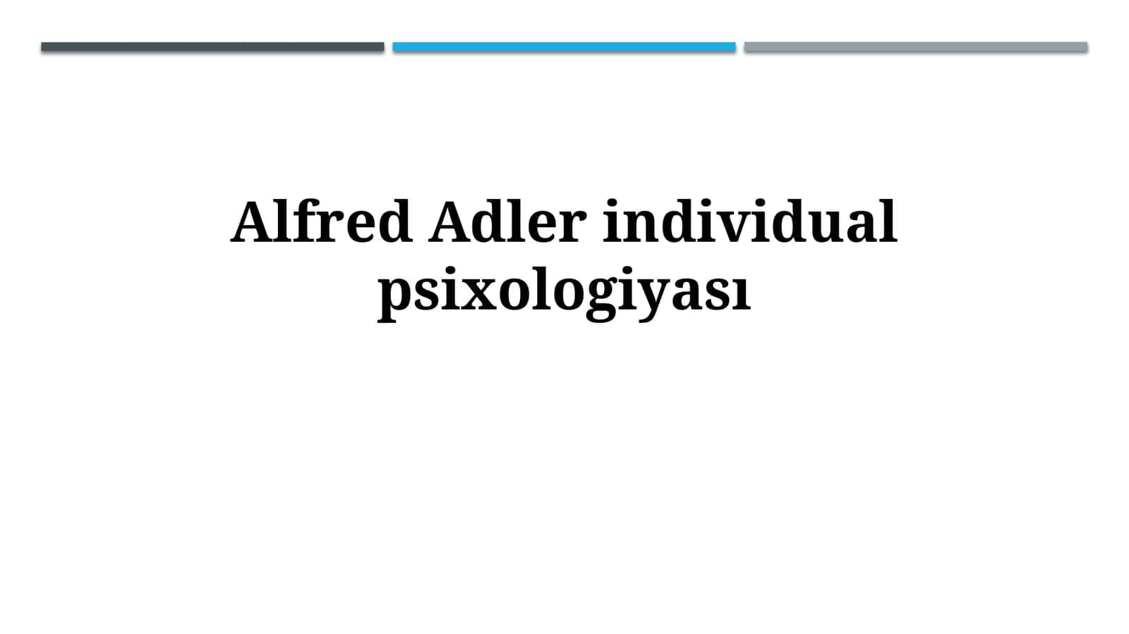 Alfred Adler individualpsixologiyası 1