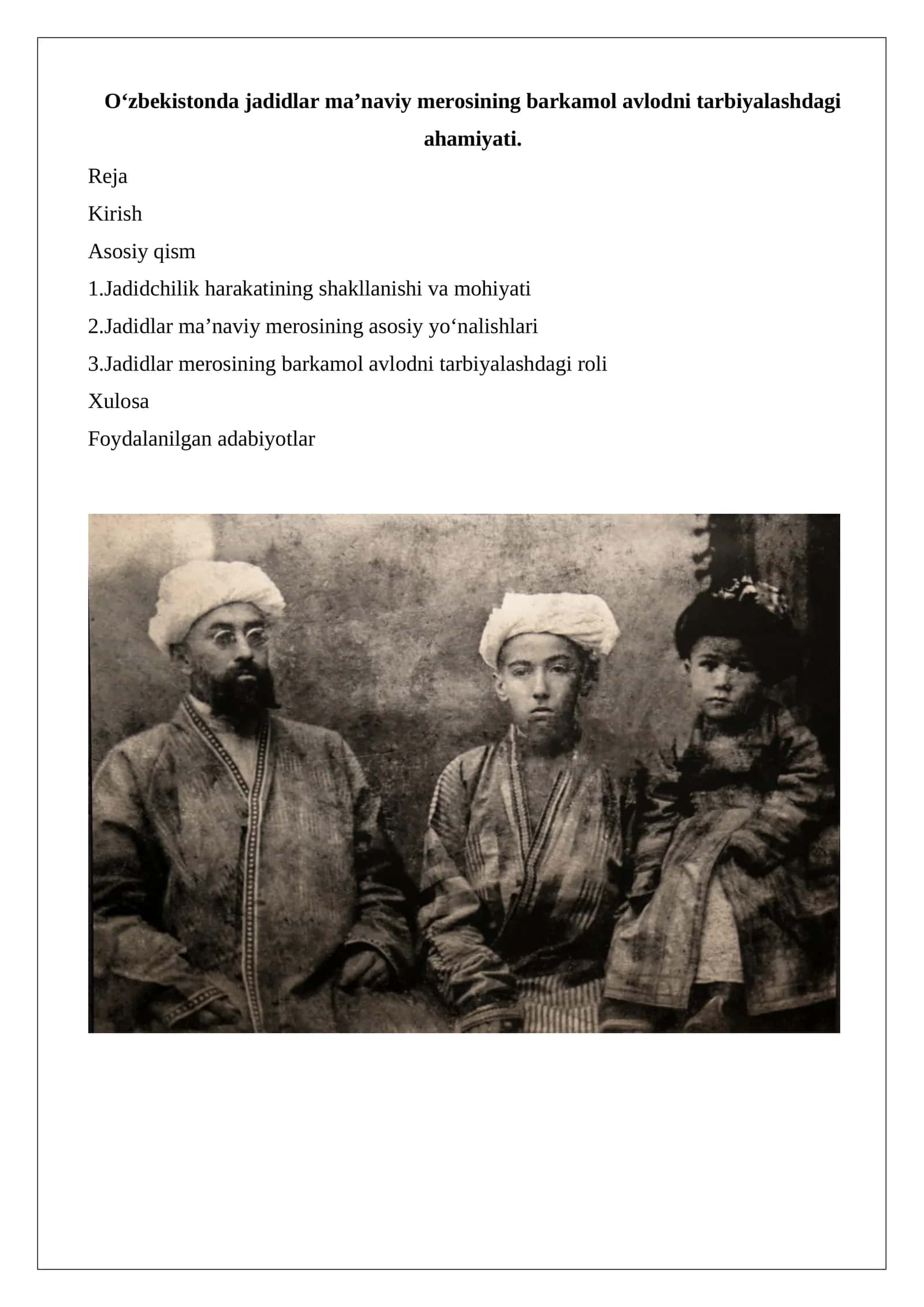 Jadidlar Ma'nviy Merosi 1