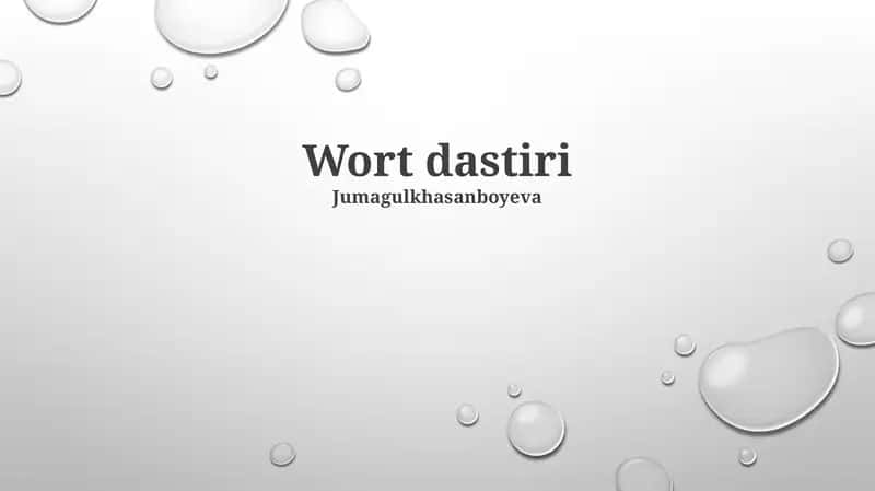 Wort dastiri 1