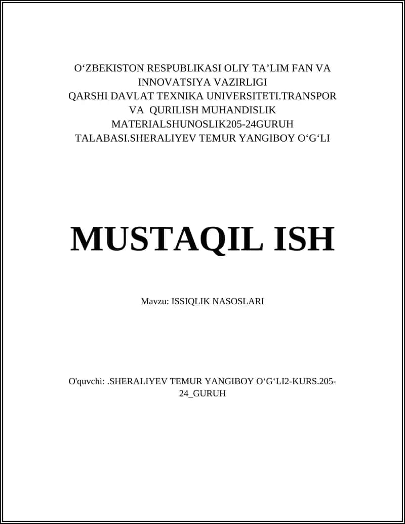 ISSIQLIK NASOSLARI 1