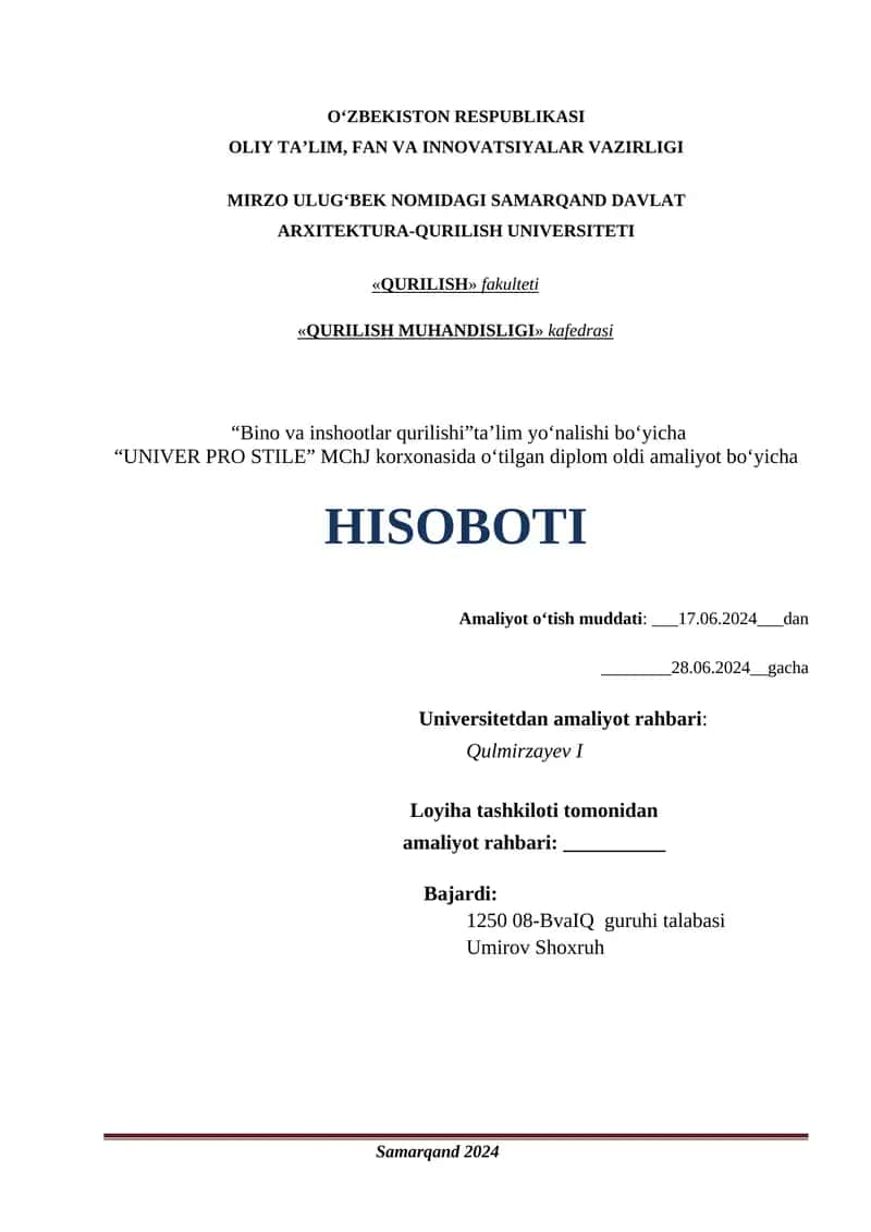 Bino va inshootlar qurilishi 1