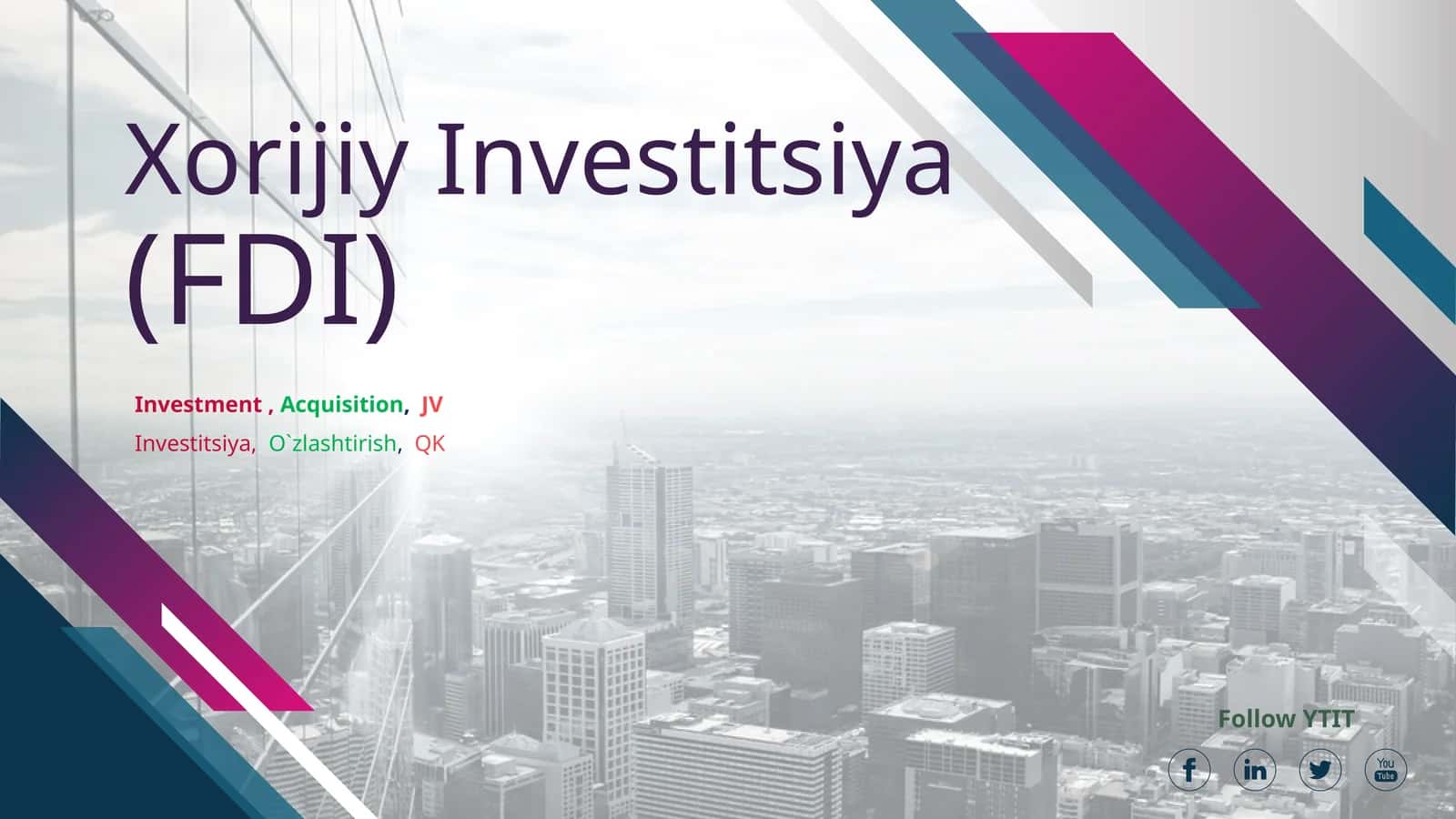 Xorijiy Investitsiya(FDI) 1