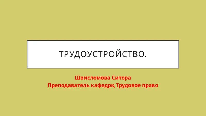 Трудоустройство 1