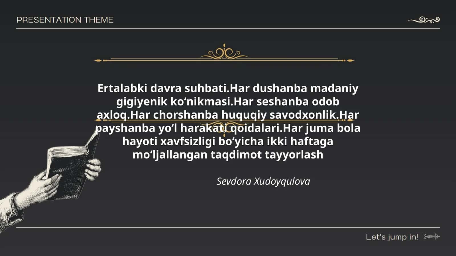 Ertalabki davra suhbati 1