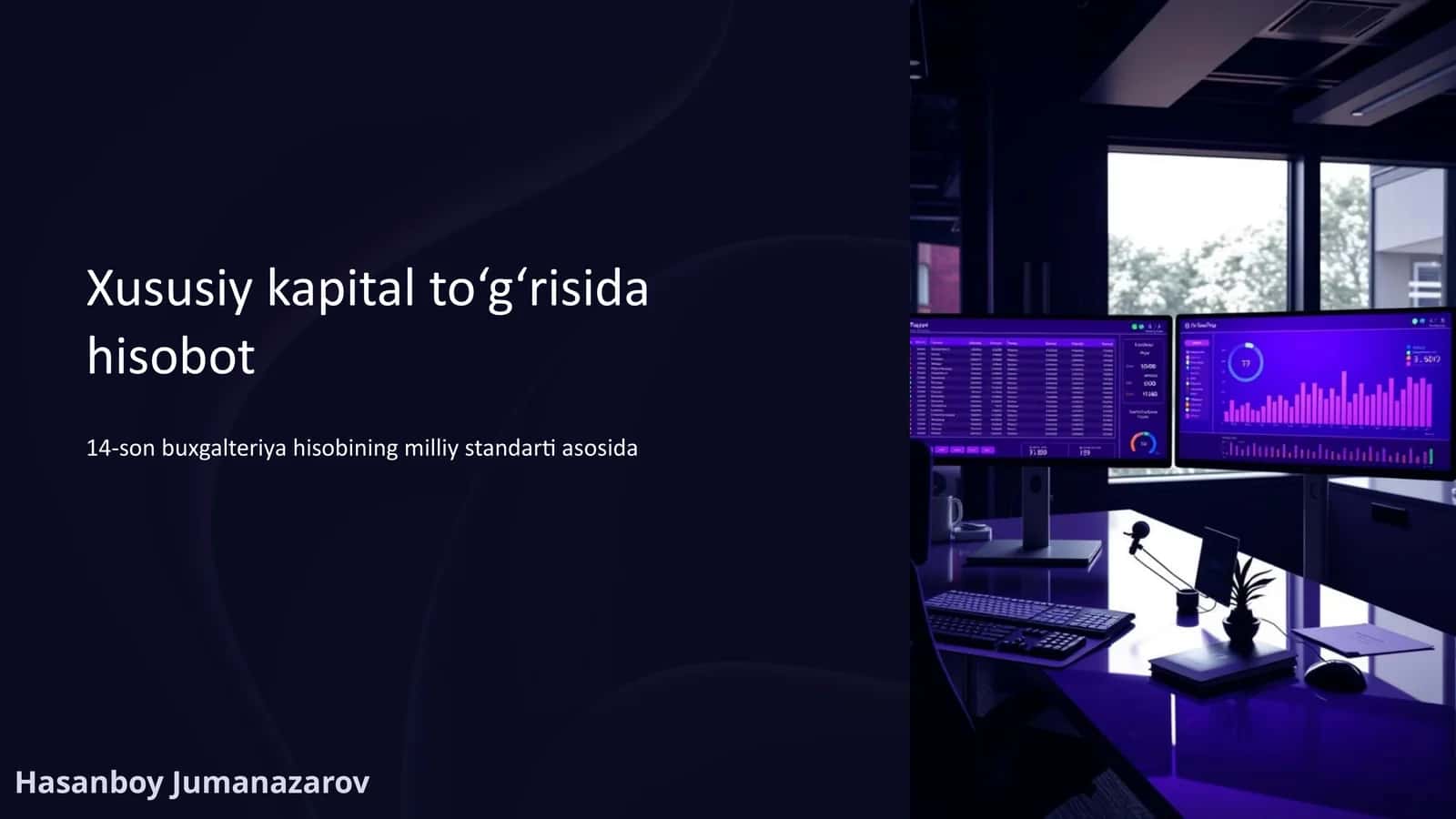 Xususiy kapital to‘g‘risida hisobot 1