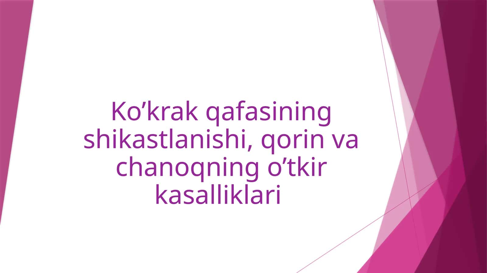 Ko'krak qafasining ochiq va yopiq shikastlanishi 1
