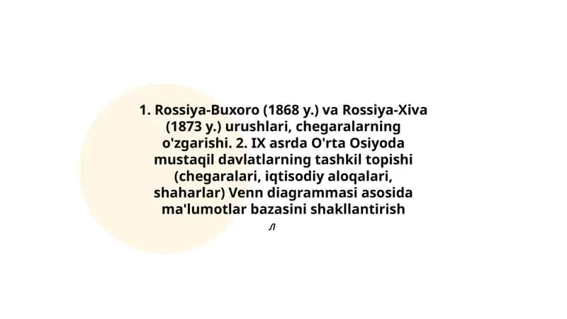 O'rta Osiyoda mustaqil davlatlarning tashkil topishi 1